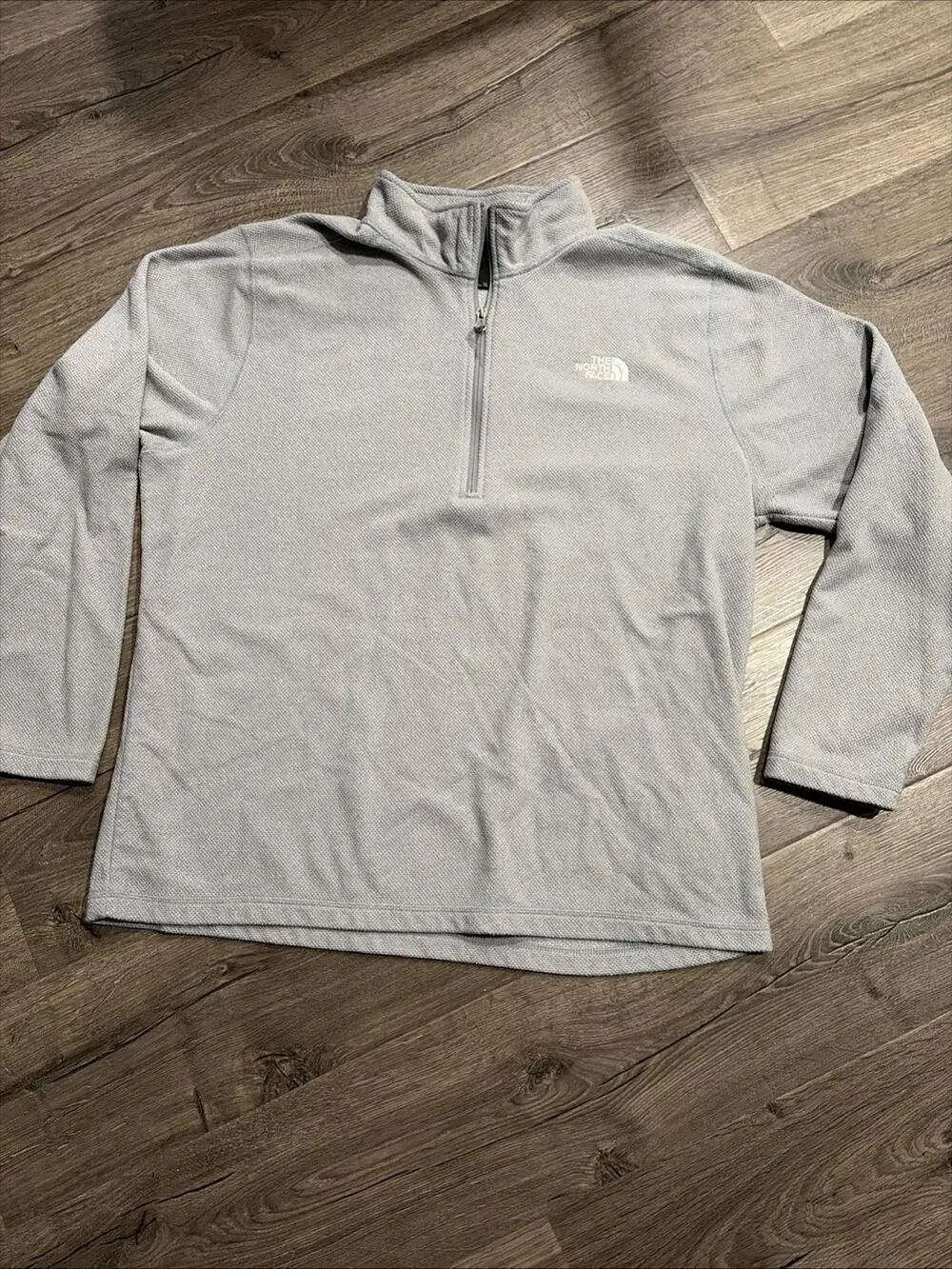 The North Face Men's Textured Cap Rock 1/4 Zip Fleece Pullover Gray XXL 2XL